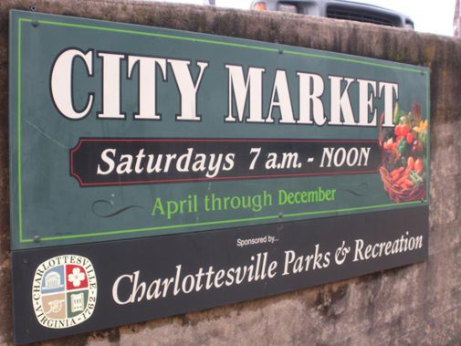 Charlottesville City Market Sign