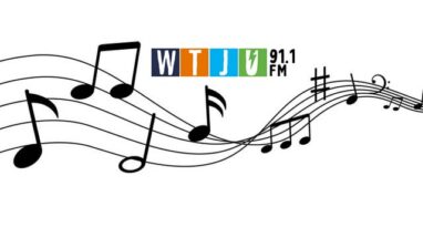Musical symbols and WTJU logo