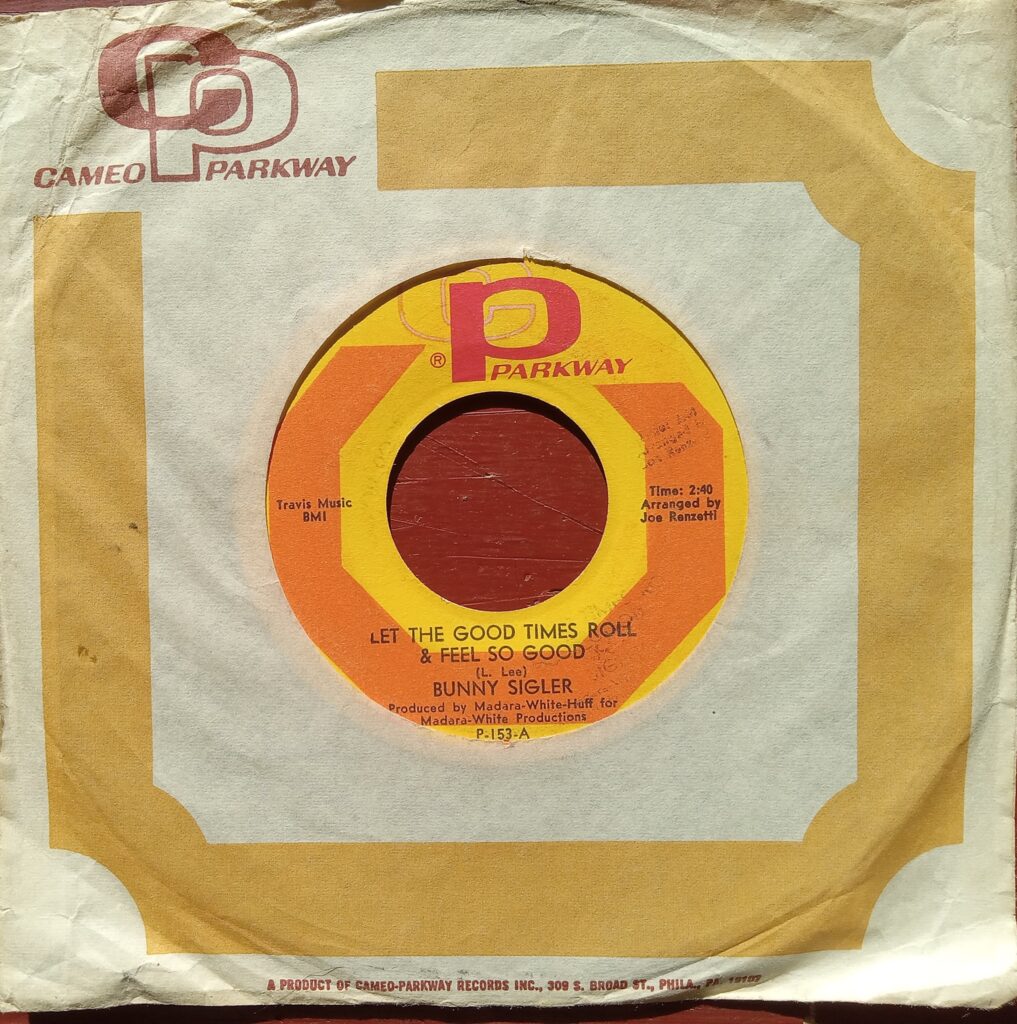 7" vinyl record in cover from Parkway label