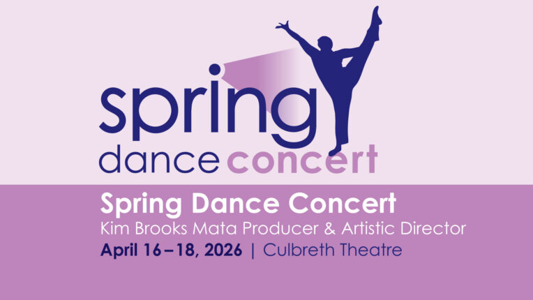 Promotional image with text: Spring Dance Concert.