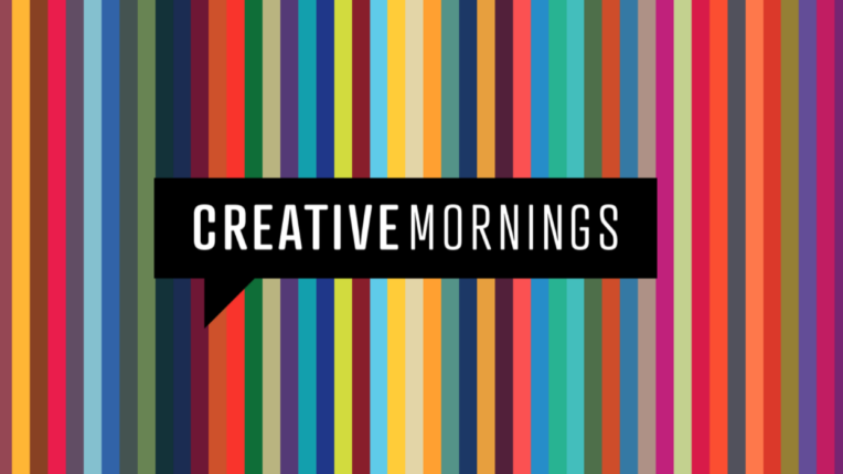 Colorful image with text: CREATIVEMORNINGS.
