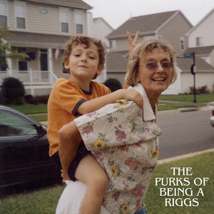 CD cover of a woman with a child on her back on a neighborhood street