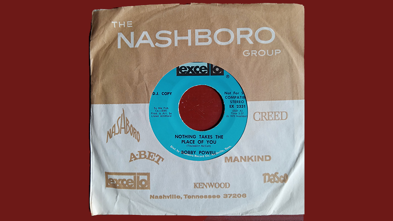 7 inch record on the excello label with beige and white cover